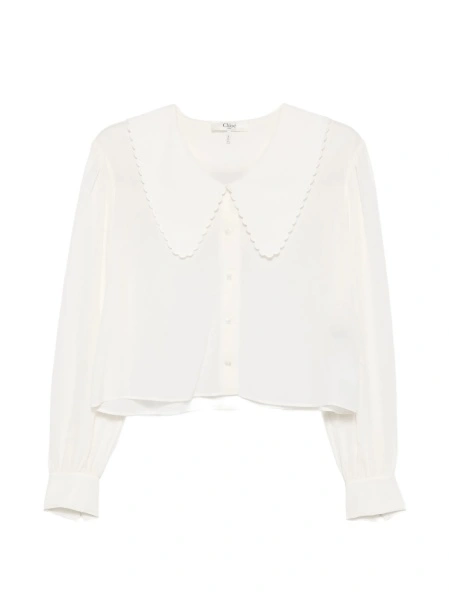 Bluza Chloe alba din matase