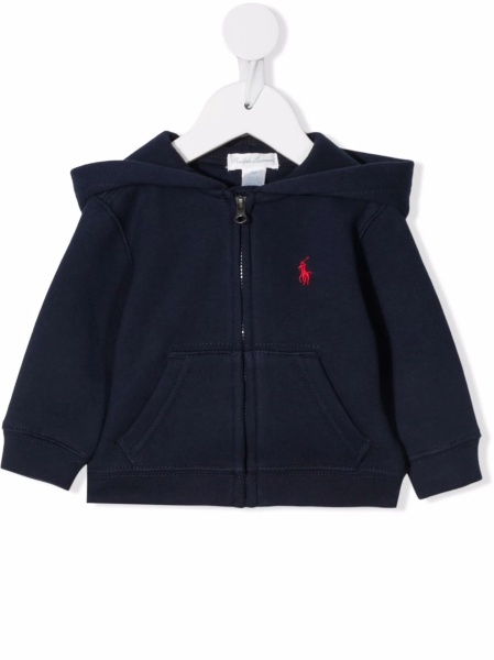 Bluza de trening Ralph Lauren albastra din bumbac si polyester