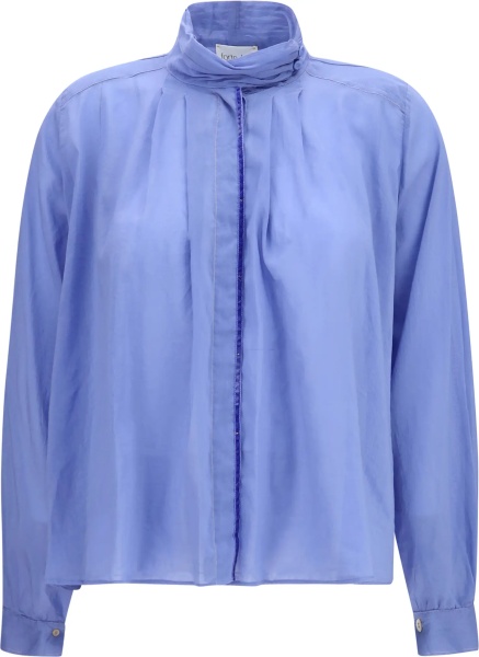 Bluza pleated high-neck Blouse