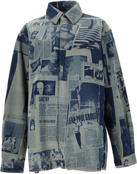 Bluza Shirt With "Newspaper" Print