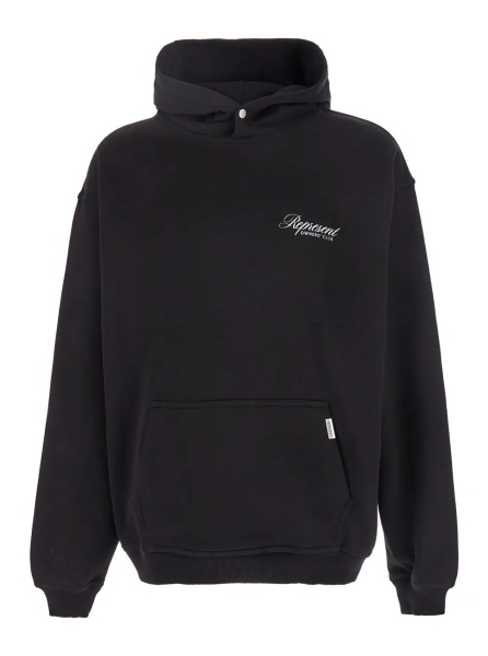 Bluza trening Black Hoodie with Front and Back Logo Print for Men