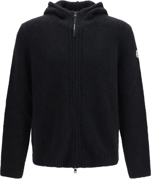 Bluza trening Bouclé wool blend zip Hoodie