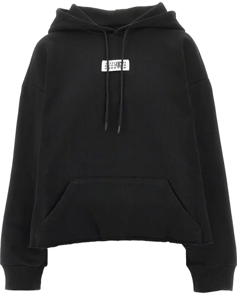 Bluza trening Hoodie with raw-cut hem