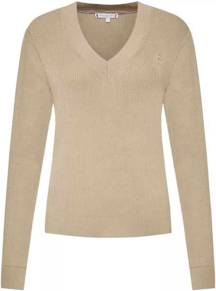 Bluze SOFT RIB KNIT V-NECK RELAXED JUMPER