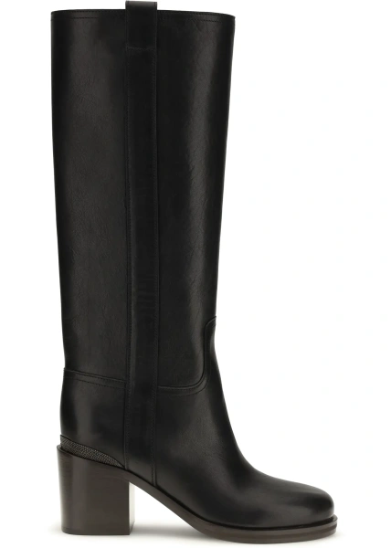 Bocanci casual Brunello Cucinelli negri din piele