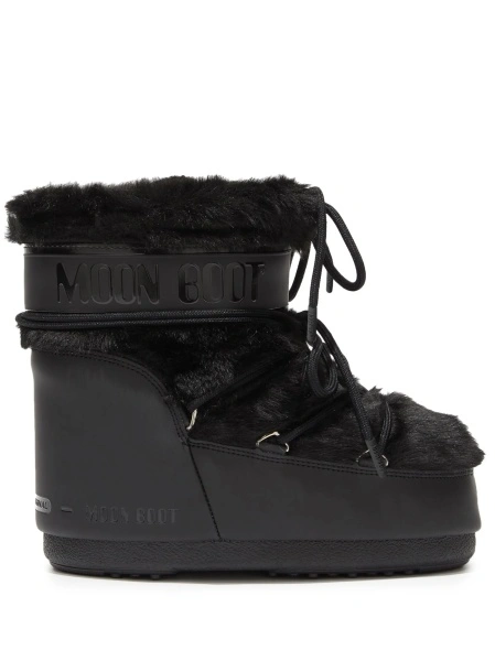 Bocanci Moon Boot negri din modacrylic