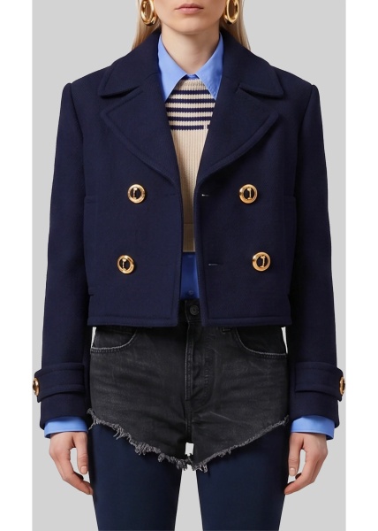 Bomber Cropped Navy Peacoat