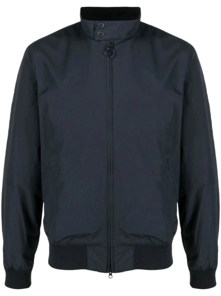 Bomber jacket Barbour neagra din bumbac si poliamida