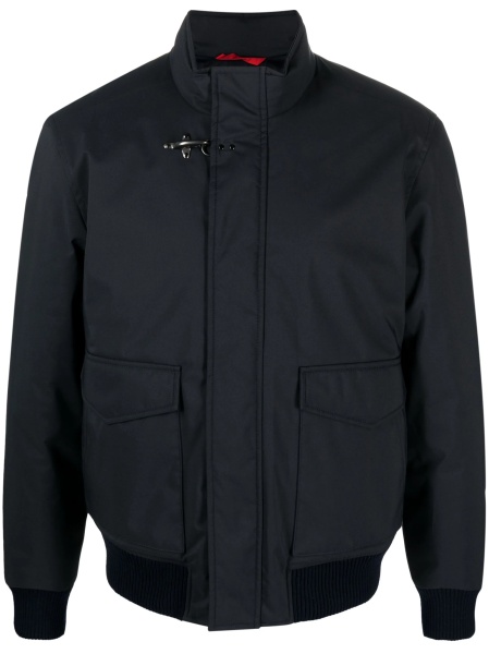 Bomber jacket Fay albastra din lana si poliamida
