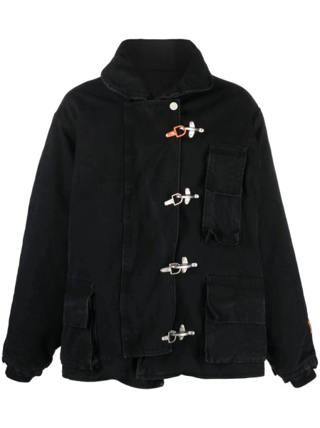 Bomber jacket Heron Preston neagra din poliamida si polyester