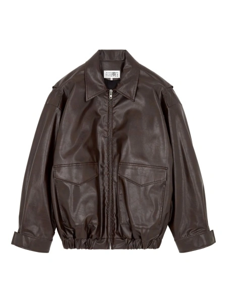 Bomber jacket MM6 Maison Margiela rosie din polyester si vascoza