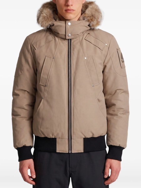 Bomber jacket Moose Knuckles neutra din nylon si bumbac