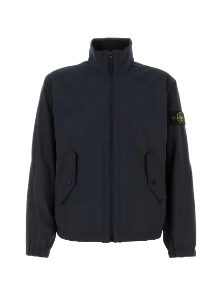 Bomber jacket Stone Island albastra din elastan si polyester
