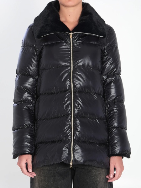 Bomber Light Puffer With Collar Fur