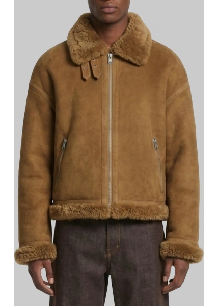 Bomber Sheepskin Shearling Aviator Jacket