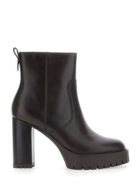 Botine Pinko maro din piele