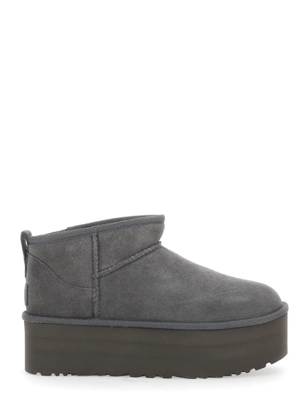 Botine Pull On 'Ultra Mini Classic' Suede Gray Boots for Women