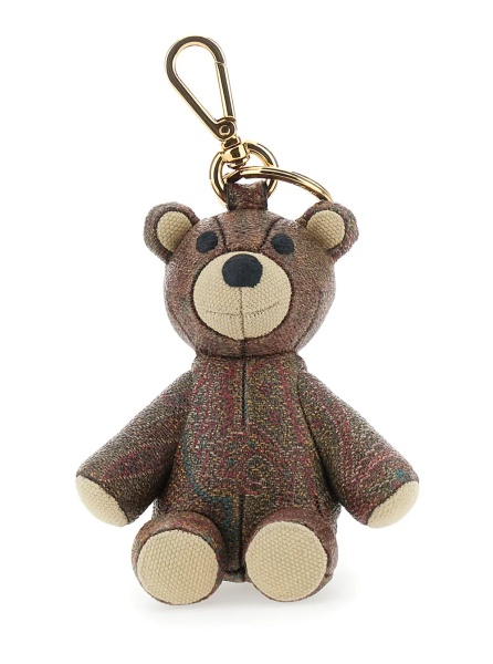 Brelocuri Brown bear-shaped keychain in fabric for women.