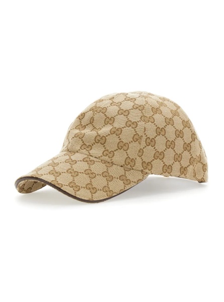 Caciula Beige hat with all-over GG motif in cotton for women