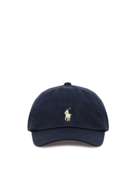 Caciula Blue Cotton Hat with Logo