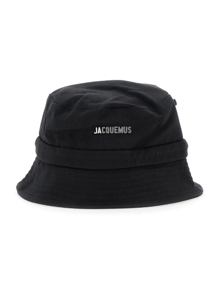 Caciula Fisherman Hat 'Le Bob Gadjo' Black with Logo Lettering on the Front and Knot Closure on the Back in Cotton for Men