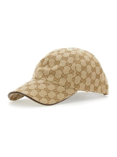 Caciula Gucci bej din bumbac