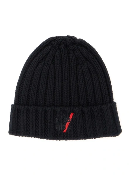 Caciula KIRUNA hat in black cotton, wool and cashmere unisex