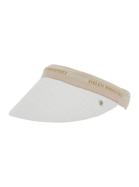 Caciula White 'Carter' Hat with Wide Brim and Elegant Details in Cotton for Women