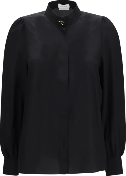 Camasa casual Alexander McQueen neagra din matase