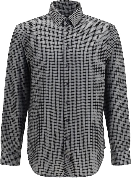 Camasa casual Cotton Shirt with geometric flock print