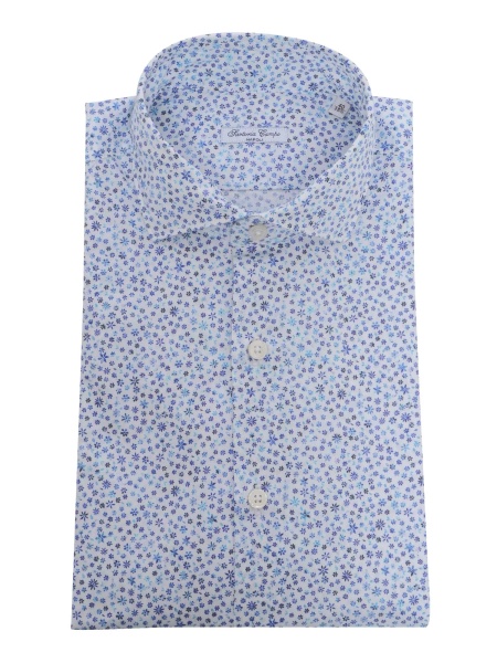 Camasa casual Light blue floral print shirt