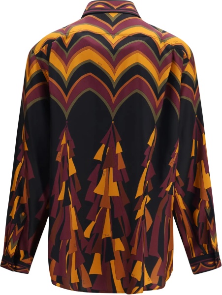 Camasa casual Silk Shirt in Baiadera print