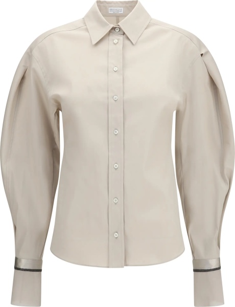 Camasa casual Stretch Cotton poplin Shirt with shiny silk cuffs