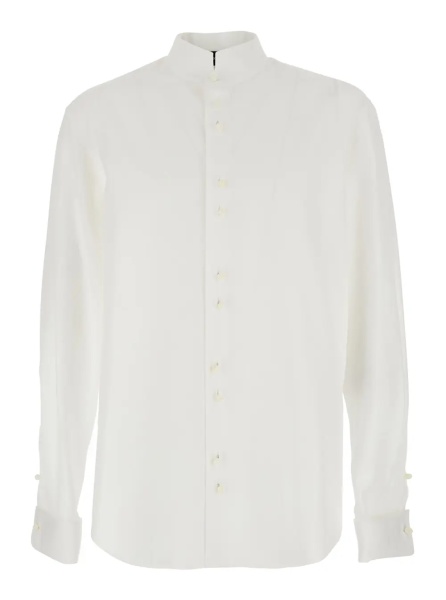 Camasa Classic collar white cotton shirt for men