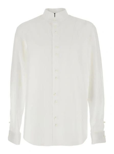 Camasa Classic collar white cotton shirt for men