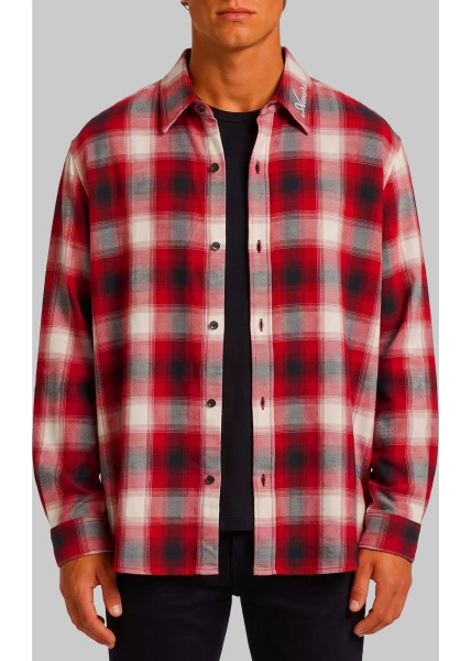 Camasa Oversized Flannel Shirt