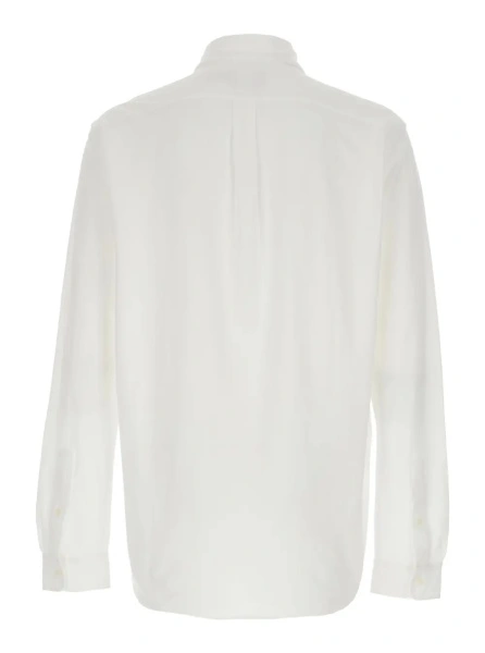 Camasa Ralph Lauren alba din bumbac piquet