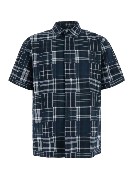 Camasa Short-sleeve shirt with black check pattern unisex
