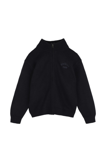 Cardigan Givenchy albastru din casmir si bumbac
