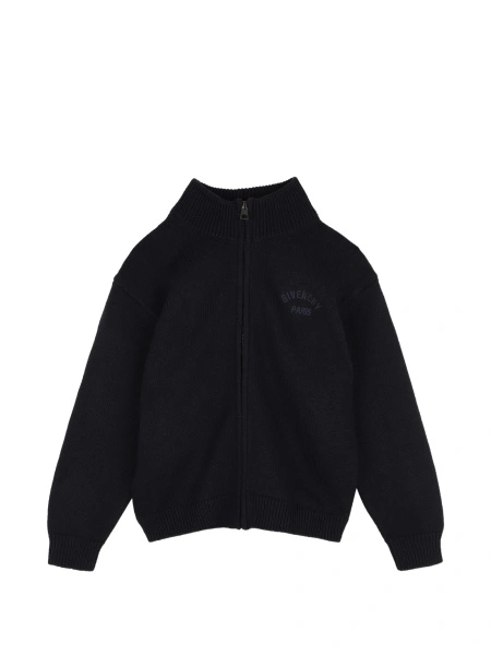 Cardigan Givenchy albastru din casmir si bumbac