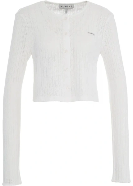Cardigan Munthe alb din bumbac