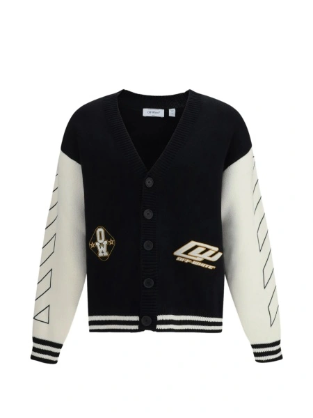 Cardigan Off-White Varsity negru