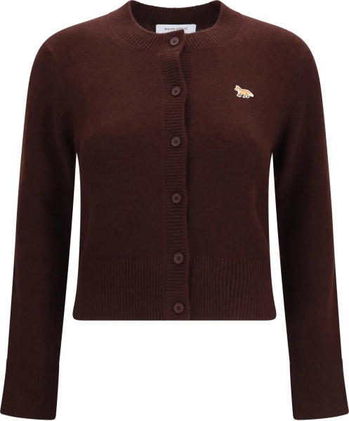 Cardigane MAISON KITSUNÉ Baby Fox fitted lambswool Cardigan