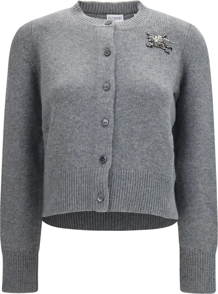 Cardigane Wool and cashmere Equestrian Knight logo Cardigan