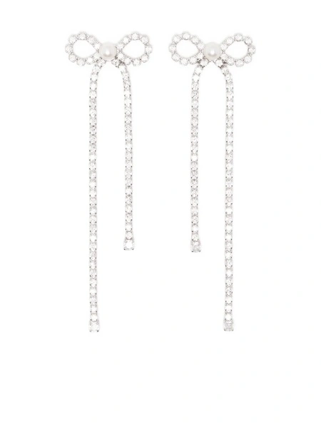 Cercei Bow earrings with crystals