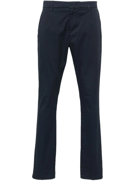 Chinos Dondup albastri din bumbac si spandex/elastan