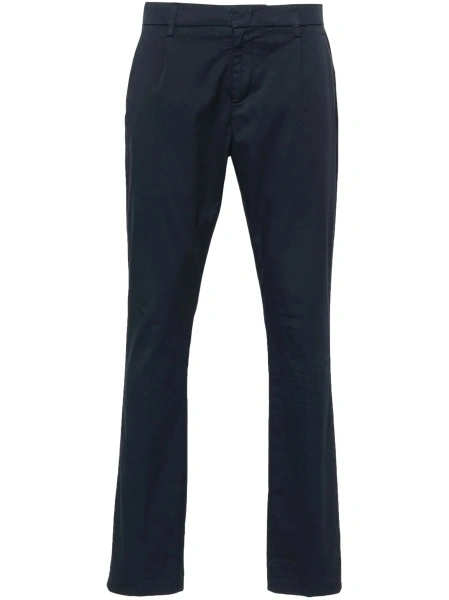 Chinos Dondup albastri din bumbac si spandex/elastan