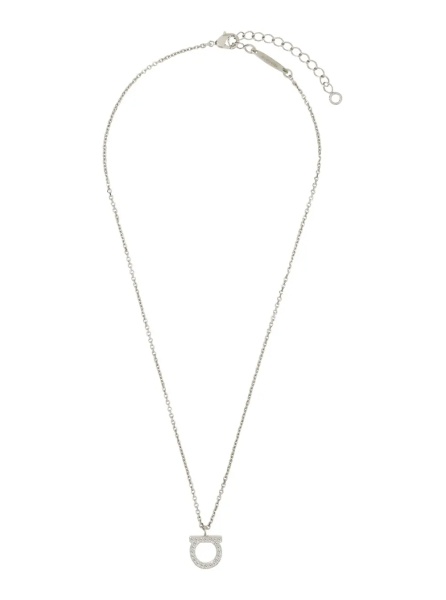 Coliere Silver-Colored Necklace with Gancini Pendant in Brass for Women