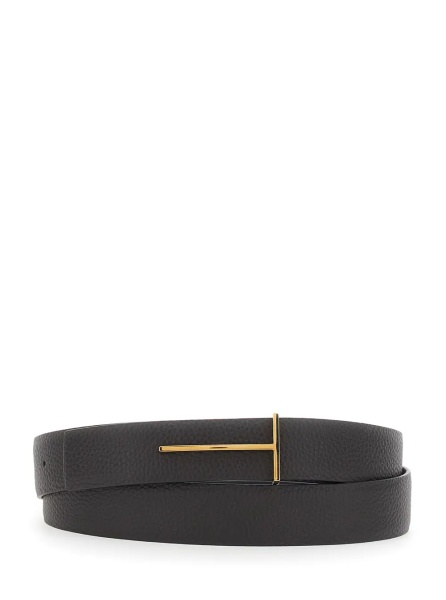 Curea Brown Belt with T Buckle Closure in Leather Man