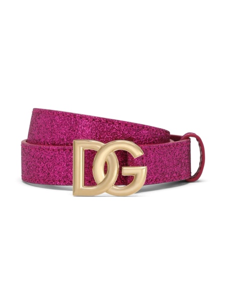 Curea Dolce & Gabbana roz din poliuretan si polyester